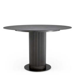 Eichholtz Volterra Round Dining Table Bronze Finish  Grey Ceramic Top - Round Dining Table Bronze Finish  Grey Ceramic Top - thumbnail 4