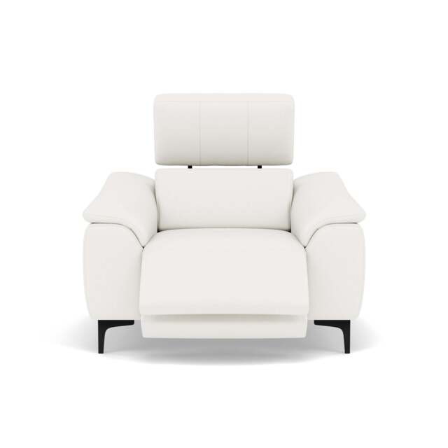 Nicoletti La Scala Power Recliner Chair Lumbar Support - Power Recliner Chair Lumber Support CK Botero - Power With Power Headrest Footrest Lumbar & USB - Botero 2153 Bianco - image 1