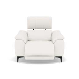 Nicoletti La Scala Power Recliner  Chair Lumbar Support - Power Recliner Chair Lumber Support CK Botero - Power With Power Headrest Footrest Lumbar & USB - Botero 2153 Bianco - thumbnail 1