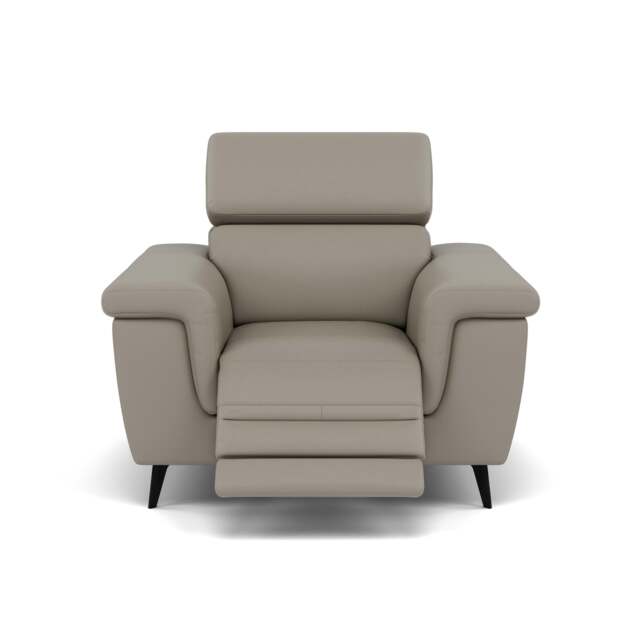 Sparta Recliner Armchair - Chair W/ Power Recliner W/ Ratchet Headrest Cat M/S - Power with Manual Headrest - M5653 Melbourne Light Grey - image 1