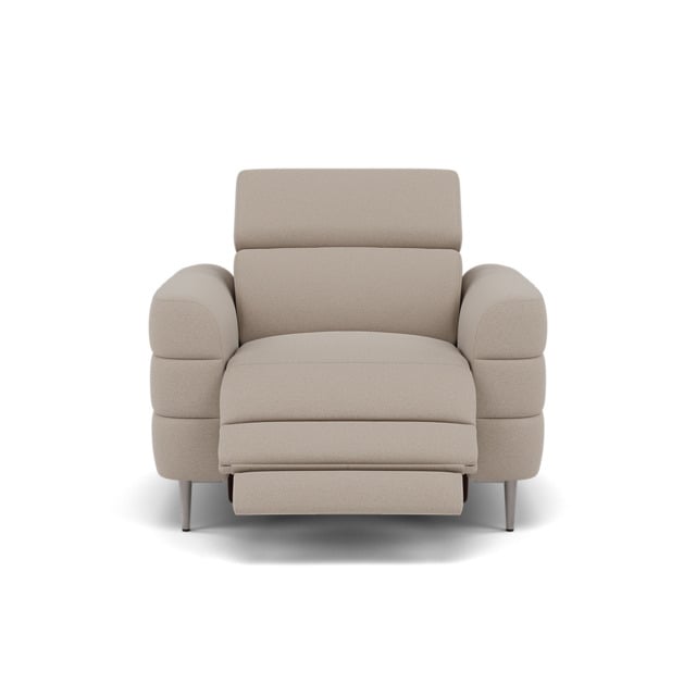 Hoy Recliner Armchair - Chair W/ Power Recliner W/ Manual Headrest Fabric - Power with Manual Headrest - CU9101-5-UK Oxford Beige - image 1