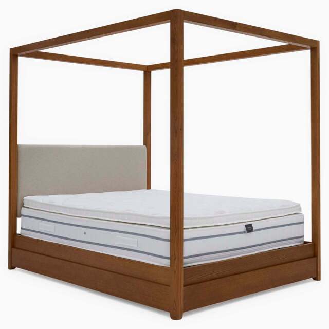 Serene Bedframe - 6' Poster Bed Oak / Oak Veneer - Super King - image 1