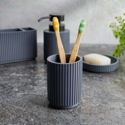 Berkeley Grey Toothbrush Holder - SALE Berkeley Tumbler Grey - thumbnail 1