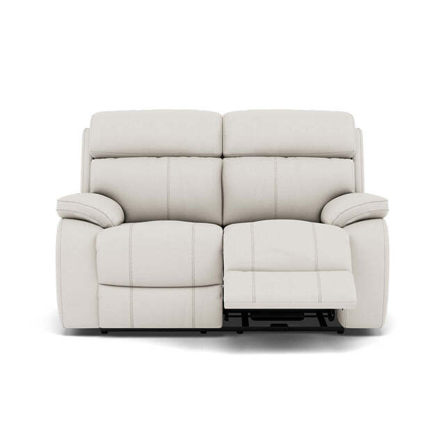 Galaxy 2 Seater Recliner Sofa - 2 Seater Sofa 2 Manual Recliners Cat 25S - Manual Recliner - NCS-744D STAR WHITE - image 1