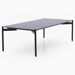 Rocco Black and Gold Coffee Table - Rect Coffee Table Black & Gold Ceramic Top / Black Powder Coated Metal Legs - thumbnail 2