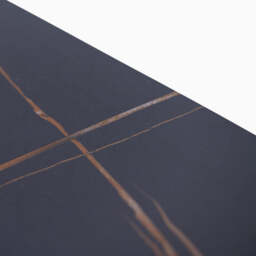 Rocco Black and Gold Coffee Table - Rect Coffee Table Black & Gold Ceramic Top / Black Powder Coated Metal Legs - thumbnail 6