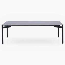 Rocco Black and Gold Coffee Table - Rect Coffee Table Black & Gold Ceramic Top / Black Powder Coated Metal Legs