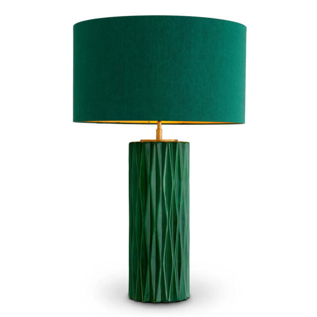 Eichholtz Amarello Table Lamp Crackled Green Ceramic Antique Brass Finish - Table Lamp Amarello - image 1
