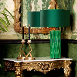 Eichholtz Amarello Table Lamp Crackled Green Ceramic Antique Brass Finish - Table Lamp Amarello - thumbnail 2