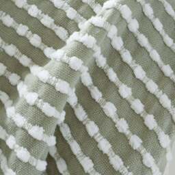 Stab Stitch Green Throw - DISC Stab Stitch Sage Throw 125x150CM - thumbnail 3