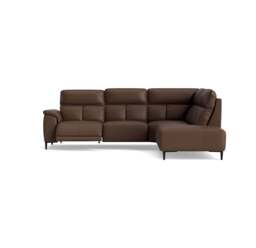 Loma Large Corner Sofa - Combination 2 Right Terminal with 2.5 Left Power 2 Pieces Cat 20S - Right Hand Facing - Power Recliner with USB - NWS-512E CACAO BROWN - thumbnail 1