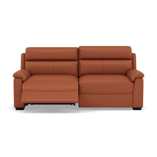 Eldon 3 Seater Power Recliner - 2.5 Seater Sofa 2 Power Recliners CAT20S - Power Recliner Power Footrest Headrest & USB - NWS-605D WARM BROWN - image 1