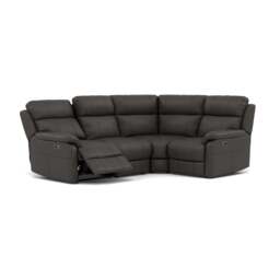 Fara Small Corner Recliner Sofa - Combination 5 2 Corner 1 with 2 Power Recliners Cat 25S - Right Hand Facing - Power Recliner with USB - NCS-180E SLATE GREY