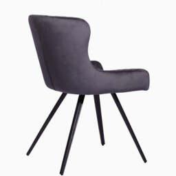 Avalon Pair of Grey Velvet  Dining Chairs - Dining Chair - Pair Grey Velvet - thumbnail 4