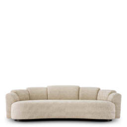 Eichholtz Marbella Large Sofa Creststone Beige Black Wooden Base - Large Sofa Creststone Beige - thumbnail 3