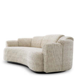 Eichholtz Marbella Large Sofa Creststone Beige Black Wooden Base - Large Sofa Creststone Beige - thumbnail 4