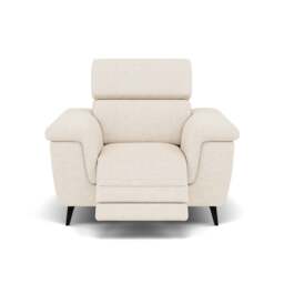 Sparta Recliner Armchair - Chair W/ Power Recliner W/ Ratchet Headrest Fabric - Power with Manual Headrest - KB-1285-UK Darwin Ivory - thumbnail 1