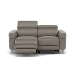 Hoy 2 Seater Recliner Sofa - 2 Str W/ 2 Power Recliner W/ 2 Manual Headrest Cat NL/O - Power with Manual Headrest - NL5115 New York Light Grey - thumbnail 5
