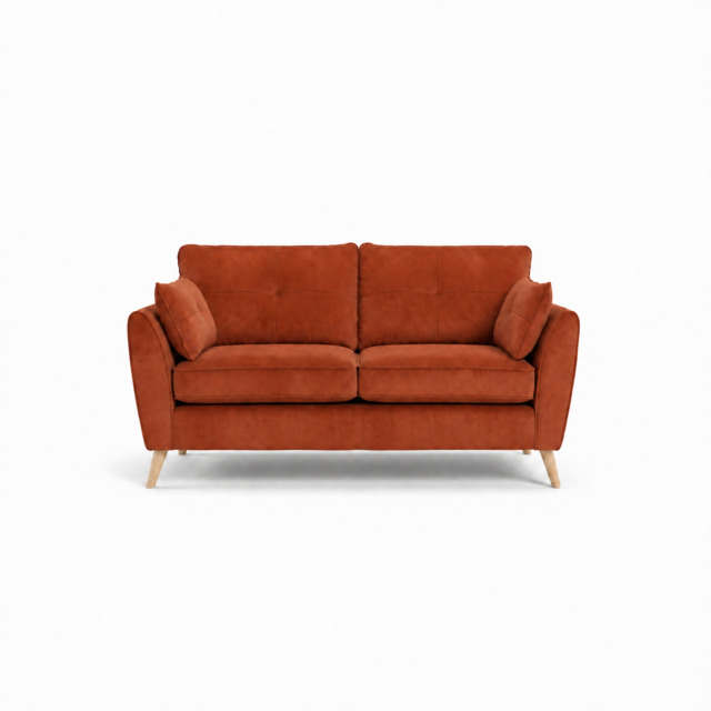 Zara 2 Seater Sofa - 2 Seater Sofa - Plush Marmalade / Light Feet - image 1