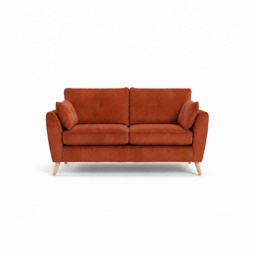 Zara 2 Seater Sofa - 2 Seater Sofa - Plush Marmalade / Light Feet - thumbnail 1