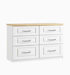 Sorrento 6 Drawer Twin Cabinet - 6 Drawer Twin Chest