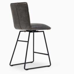 Marx Pair of Grey Bar Stools - Bar Stool - Pair Grey - thumbnail 4