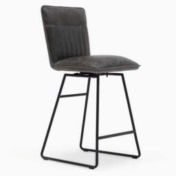 Marx Pair of Grey Bar Stools - Bar Stool - Pair Grey - thumbnail 3