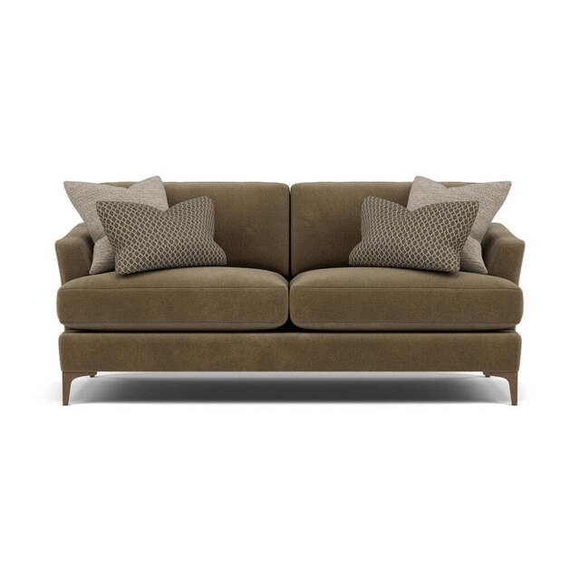 Tulip Small 3 Seater Sofa - 2.5 Seater Sofa Fabric - Manhattan Acorn/Avana Platinum/Lattice Bronze / Smoke - image 1