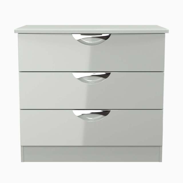 Colton 3 Drawer Deep Chest - 3 Drawer Deep Chest - GGDG - Grey Gloss & Dusk Grey - image 1
