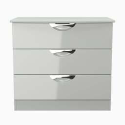 Colton 3 Drawer Deep Chest - 3 Drawer Deep Chest - GGDG - Grey Gloss & Dusk Grey - thumbnail 1