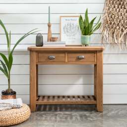 Willowmere Console Table - Console Table Oak - thumbnail 2