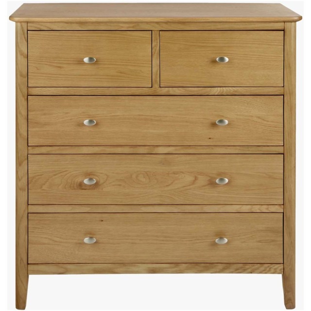 Bexley 2 + 3 Drawer Chest - 2 + 3 Drawer Chest Oak - image 1