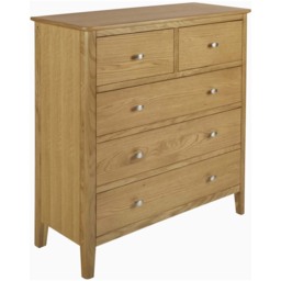 Bexley 2 + 3 Drawer Chest - 2 + 3 Drawer Chest Oak - thumbnail 3
