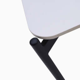 Rocco White and Gold Coffee Table - Rect Coffee Table White & Gold Ceramic Top / Black Powder Coated Metal Legs - thumbnail 3