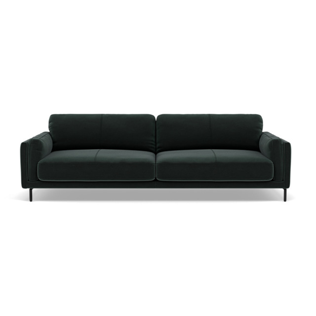 Morris 3 Seater Sofa - 2.5 Seater Sofa Fabric - FAB-MEG-21 CHARCOAL GREY - image 1