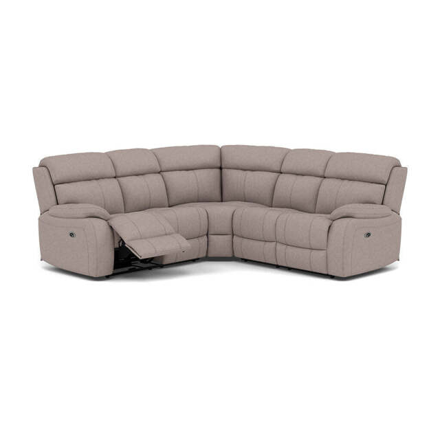 Galaxy Corner Recliner Sofa - Combination 3 2 Corner 2 with 2 Power Recliners Fabric - Left Hand Facing - Power Recliner with USB - BFA-BLJ-22 DOVE GREY - image 1