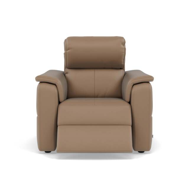 Nicoletti Giacomo Recliner Armchair - Power Recliner Chair Power Headrest CB Torello - Power with Power Headrest & USB - Torello PS 312 Taupe - image 1