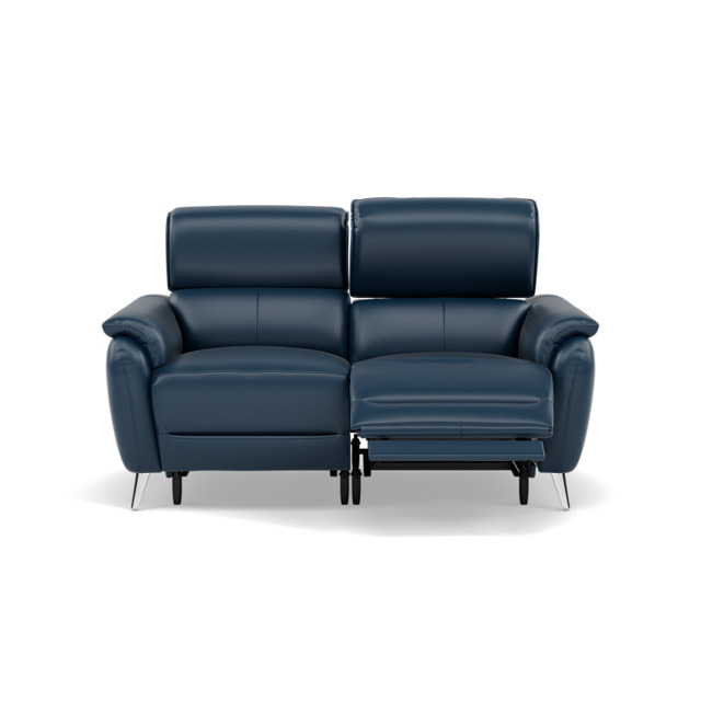 Sol 2 Seater Recliner Sofa - 2 Seater Power Recliner Sofa with Head Tilt Cat 60 - Cat-60/17 Montana Ocean - image 1