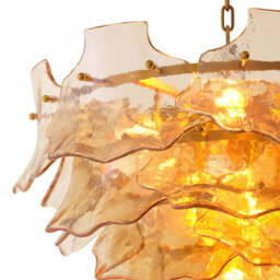 Eichholtz Clarendon Chandelier Antique Brass And Champagne Coloured Glass  - Chandelier Clarendon - thumbnail 6