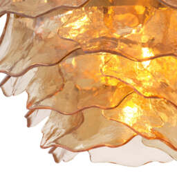 Eichholtz Clarendon Chandelier Antique Brass And Champagne Coloured Glass  - Chandelier Clarendon - thumbnail 4