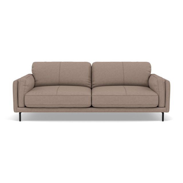Morris 3 Seater Small Sofa - 2.5 Seater Sofa Compact Fabric - BFA-BLJ-946 SILVER GREY - image 1