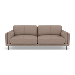 Morris 3 Seater Small Sofa - 2.5 Seater Sofa Compact Fabric - BFA-BLJ-946 SILVER GREY - thumbnail 1