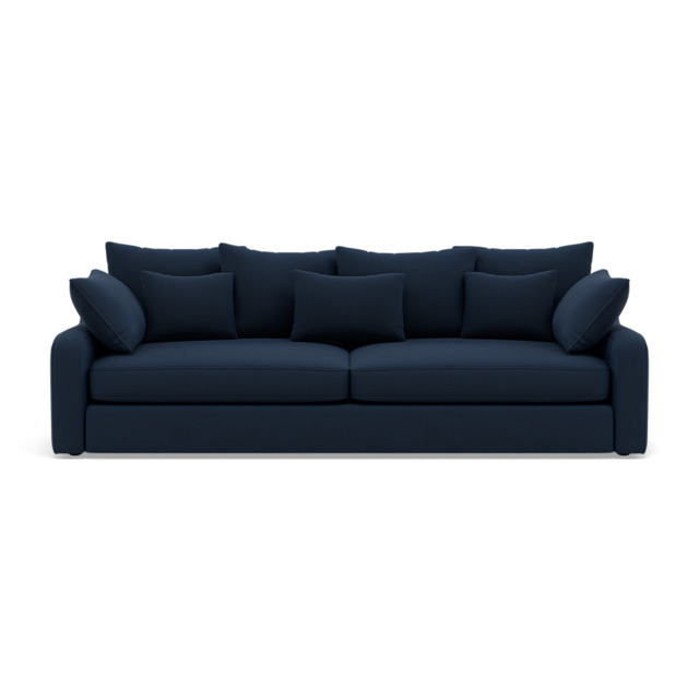 Thalia 3 Seater Sofa - Large Split Sofa Grade B - Split Back Frame - Pillow Back / Plush Velvet Indigo - image 1