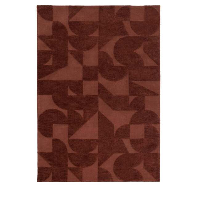 Cortland Block Brown Rug Large - DHD Cortland Block Rug Nutmeg Large - image 1
