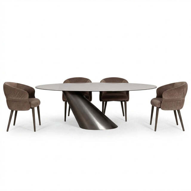 Wynter Dining Table & 4 Chase Chairs Set - image 1