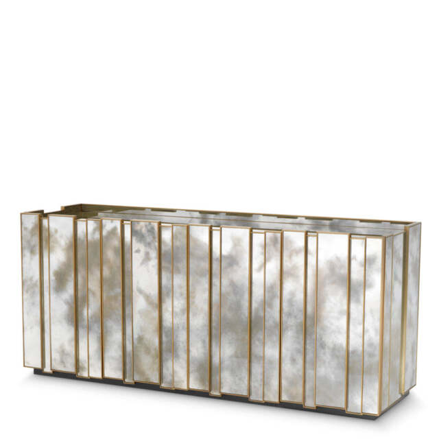 Eichholtz Nottingham Dresser Brushed Brass And Antique Mirror Glass - Dresser Brushed Brass Finish  Antique Mirror Glass - image 1