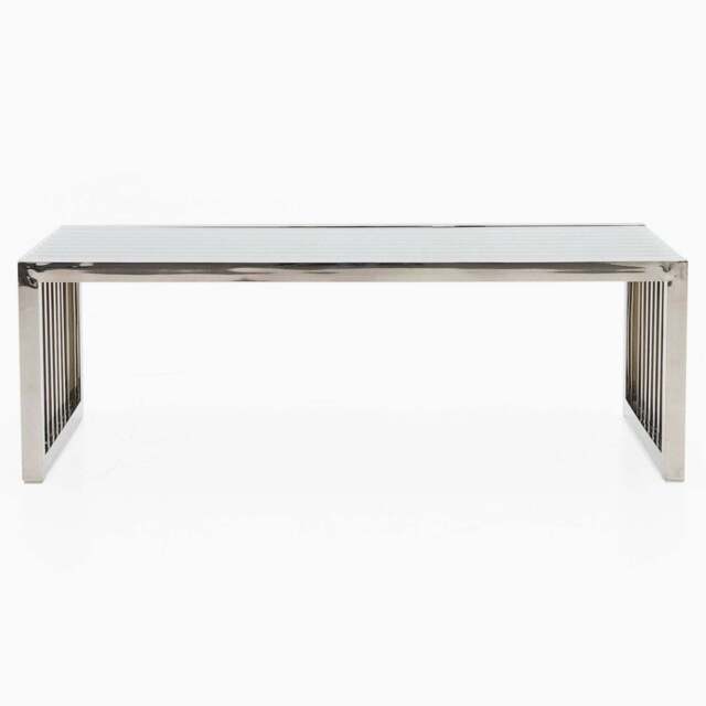 Napoli Coffee Table - Coffee Table Clear Glass / Stainless Steel - image 1