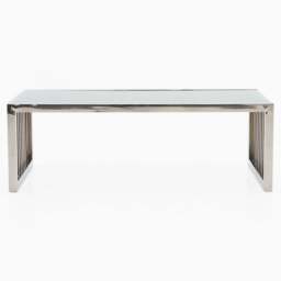 Napoli Coffee Table - Coffee Table Clear Glass / Stainless Steel - thumbnail 1