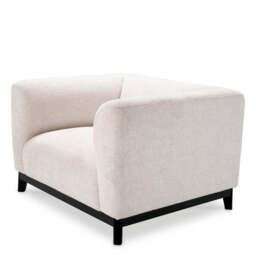 Eichholtz Corso Armchair Lyssa Off-White Black Base - Armchair Lyssa Off-White - thumbnail 4