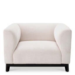 Eichholtz Corso Armchair Lyssa Off-White Black Base - Armchair Lyssa Off-White - thumbnail 3